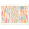 Designart - Patchwork of Pastel Shaped Organic Shapes - Modern Canvas Wall Art Print